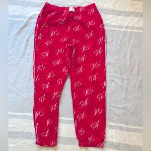 Victoria’s Secret Pajama PJ Lounge Pants Cursive Love Pockets Soft Medium